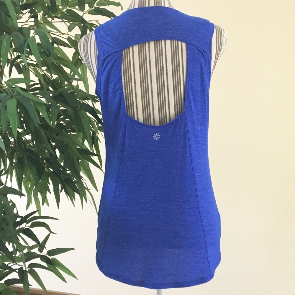 Athleta Royal Blue Cutout Tank Size Small - Picture 1 of 10